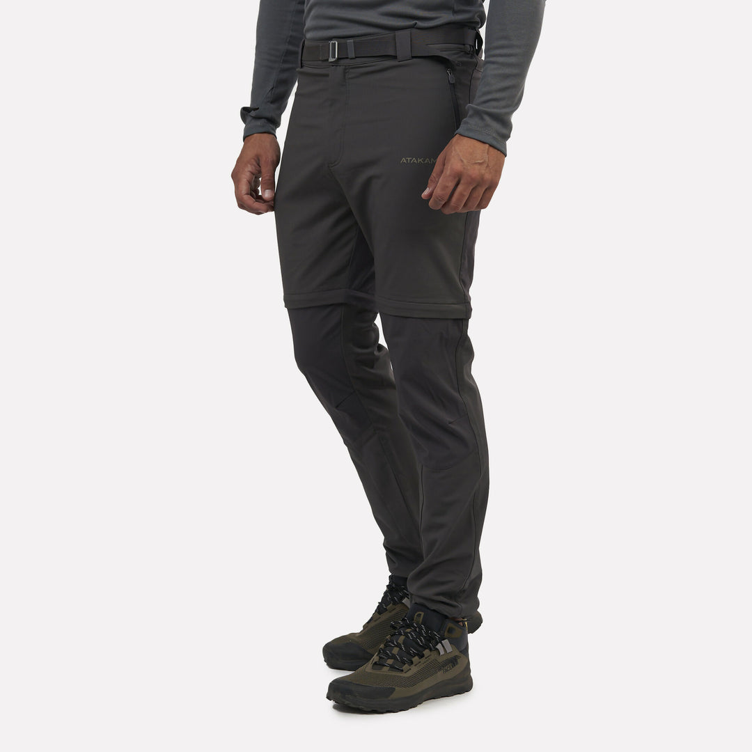 Pantalón de Trekking Desmontable Hombre Andino Gris Roca