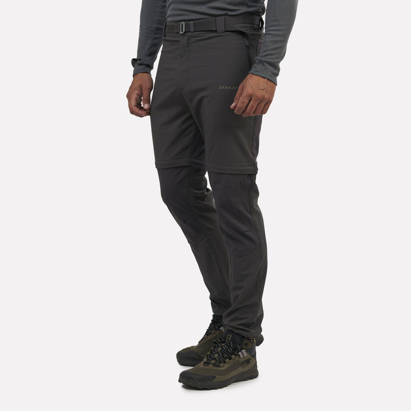 Pantalón de Trekking Desmontable Hombre Andino Gris Roca