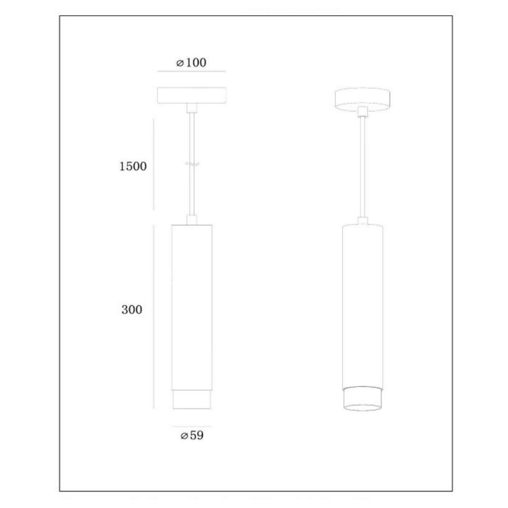 LAMPARA COLGANTE FLORIS NEGRO 1XGU10