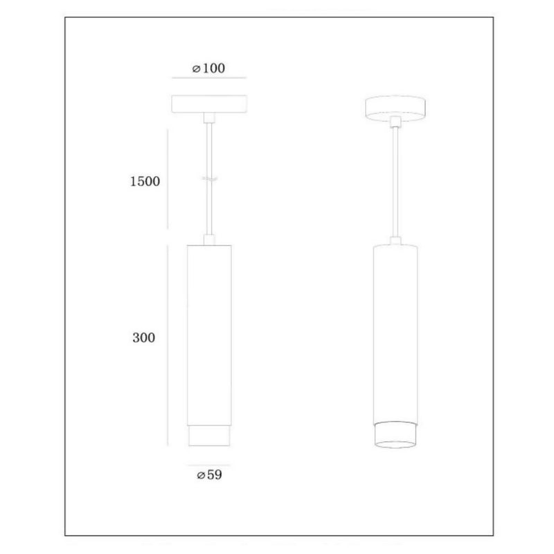 LAMPARA COLGANTE FLORIS NEGRO 1XGU10