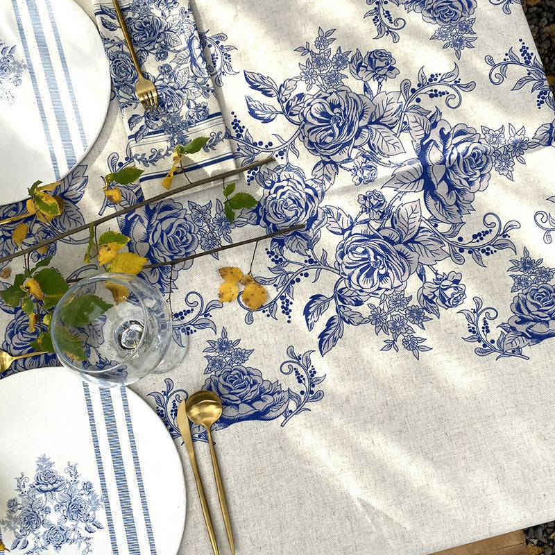 Set 4 Servilletas Toile Azul