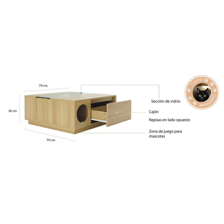 Mesa de centro Coco (pet‑friendly)