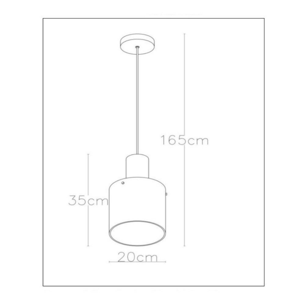 LAMPARA COLGANTE TOLEDO AMBAR 1xE27