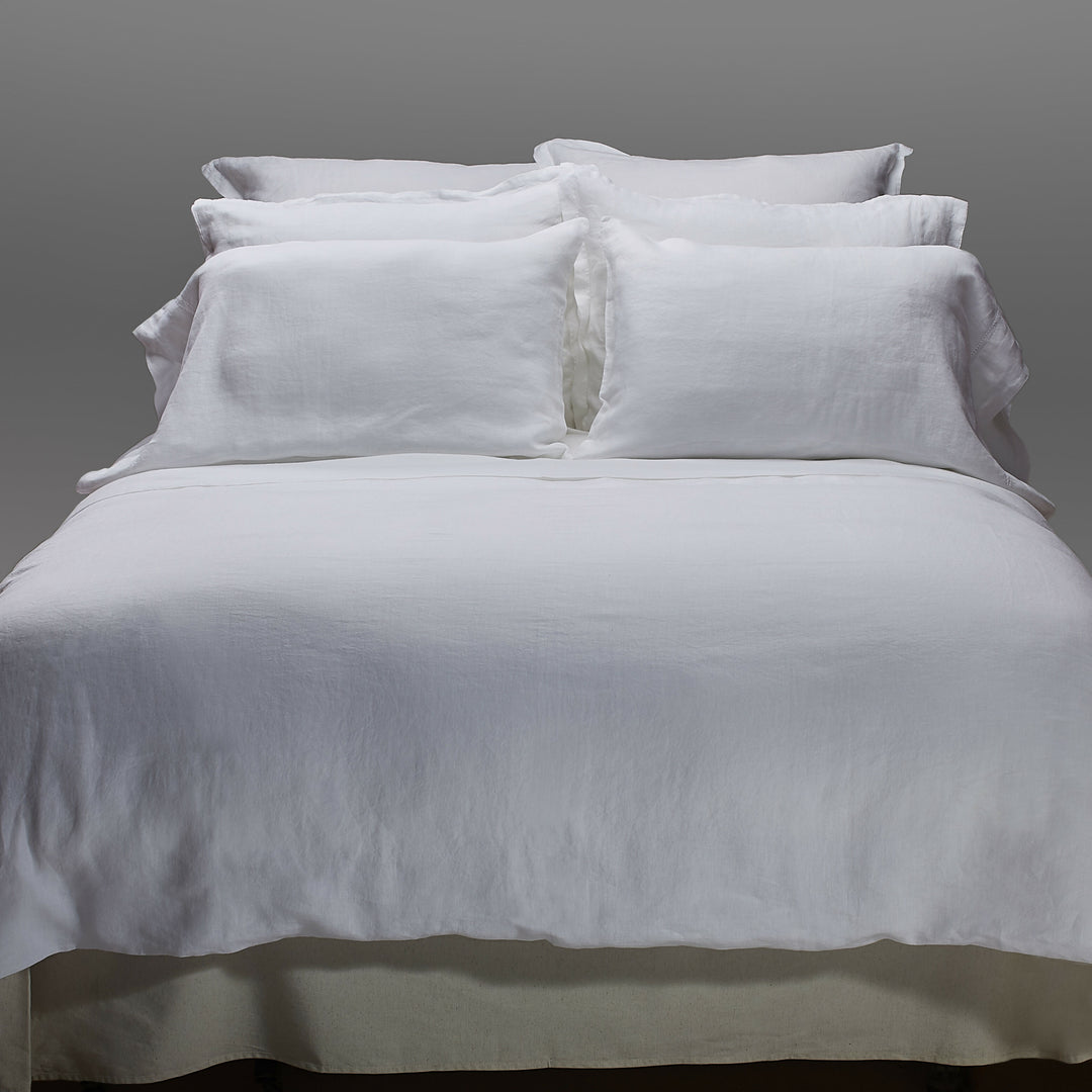 Juego sábana 100% Lino color Off white.