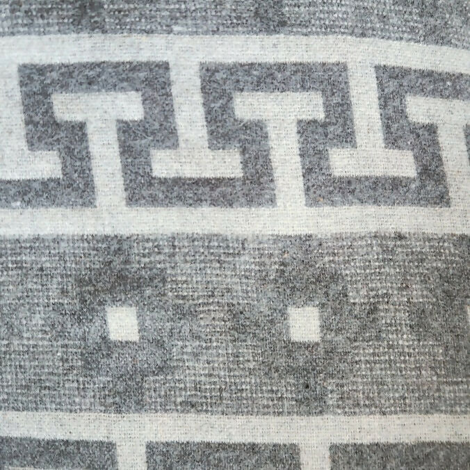 Manta Alpaca Étnica Grafito