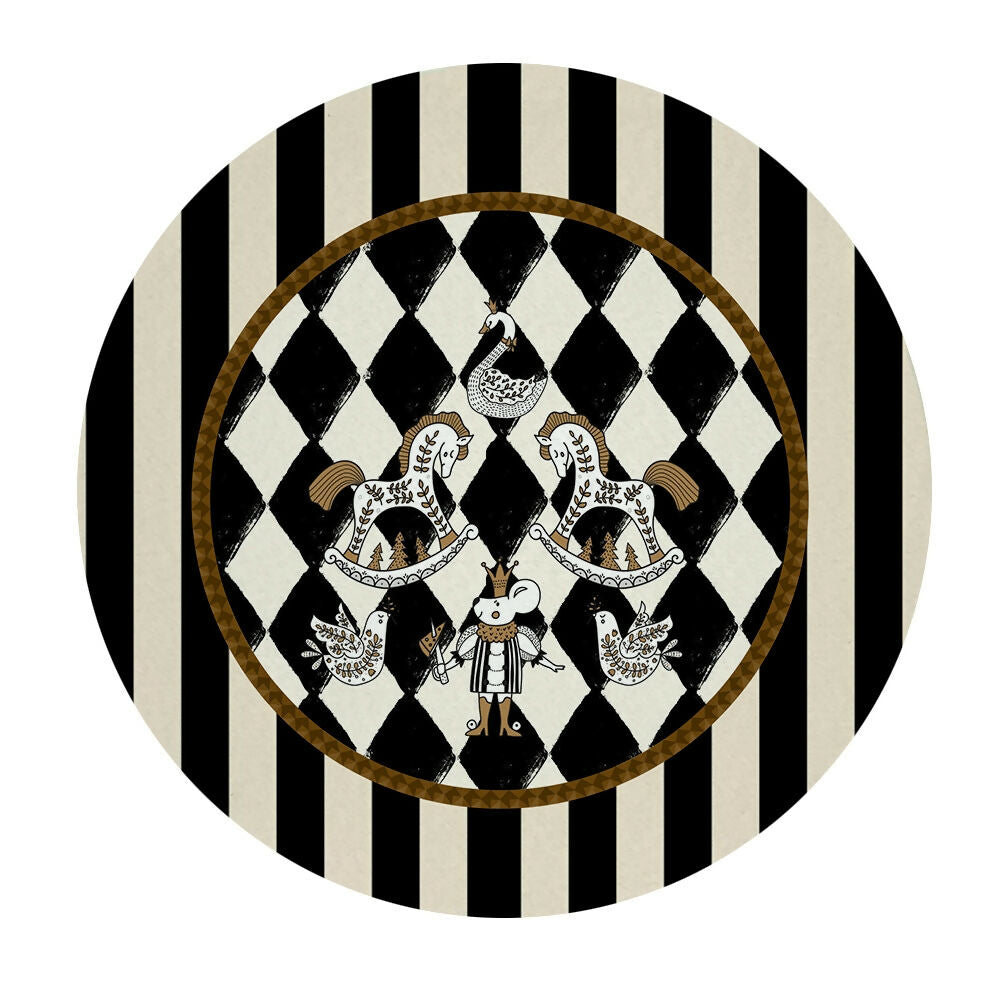 Set 4 Bajoplatos Cascanueces Dorado