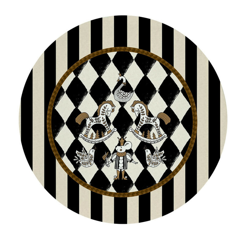 Set 4 Bajoplatos Cascanueces Dorado