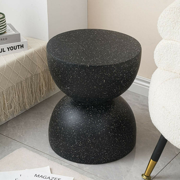 Mesa Lateral Piedra Luna Tempus Negro