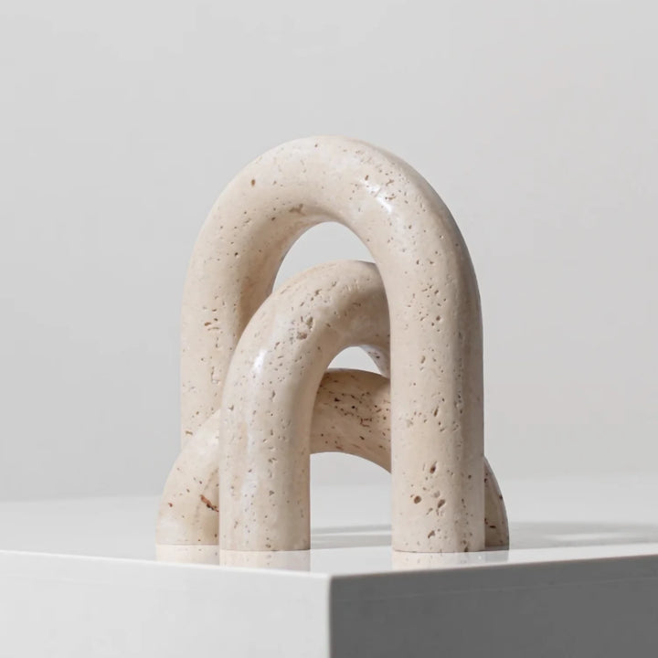 Set 3 Arcos Figura Deco Estilo Marmol Travertino