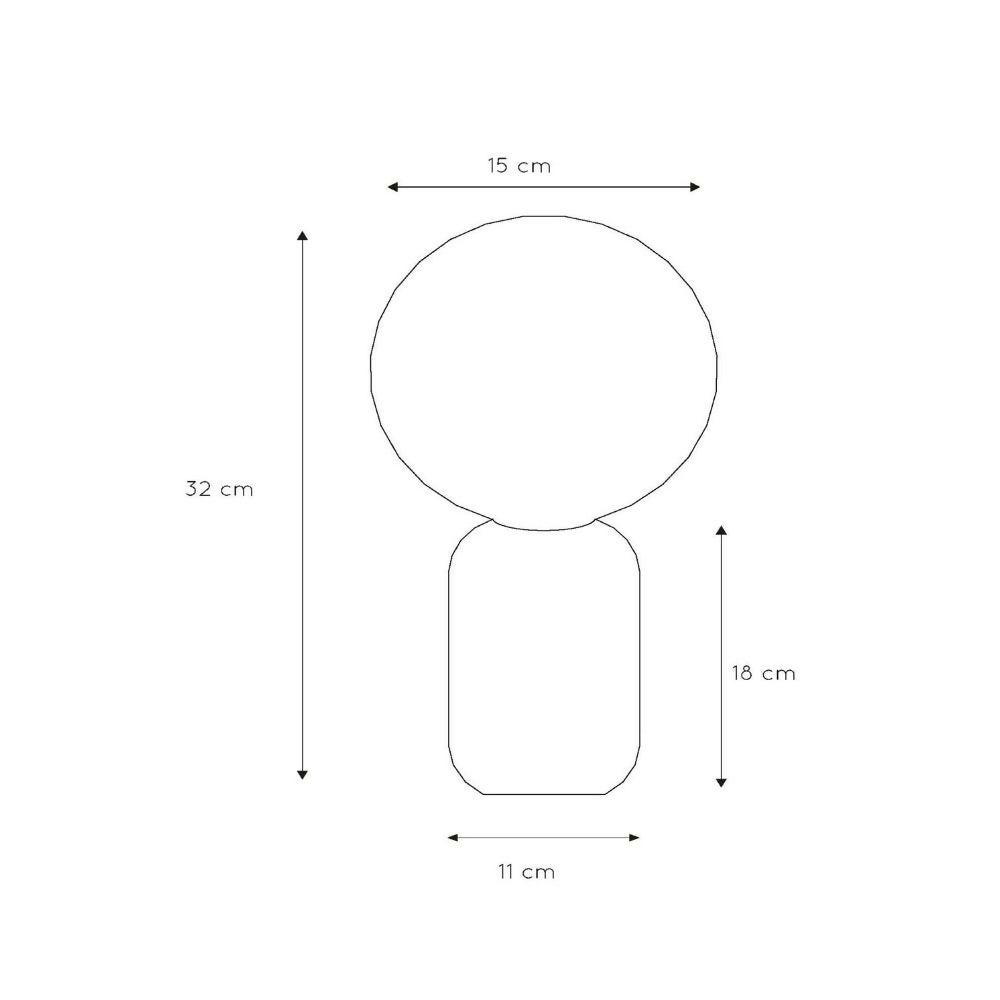 LAMPARA DE MESA MARBOL NEGRO Ø15-1xE27