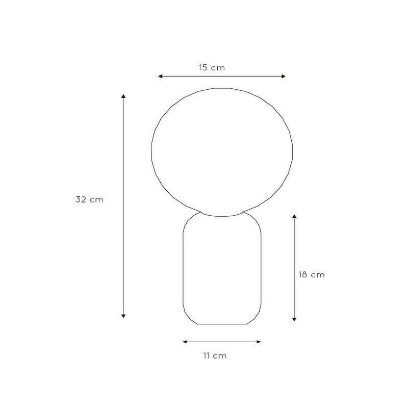 LAMPARA DE MESA MARBOL NEGRO Ø15-1xE27