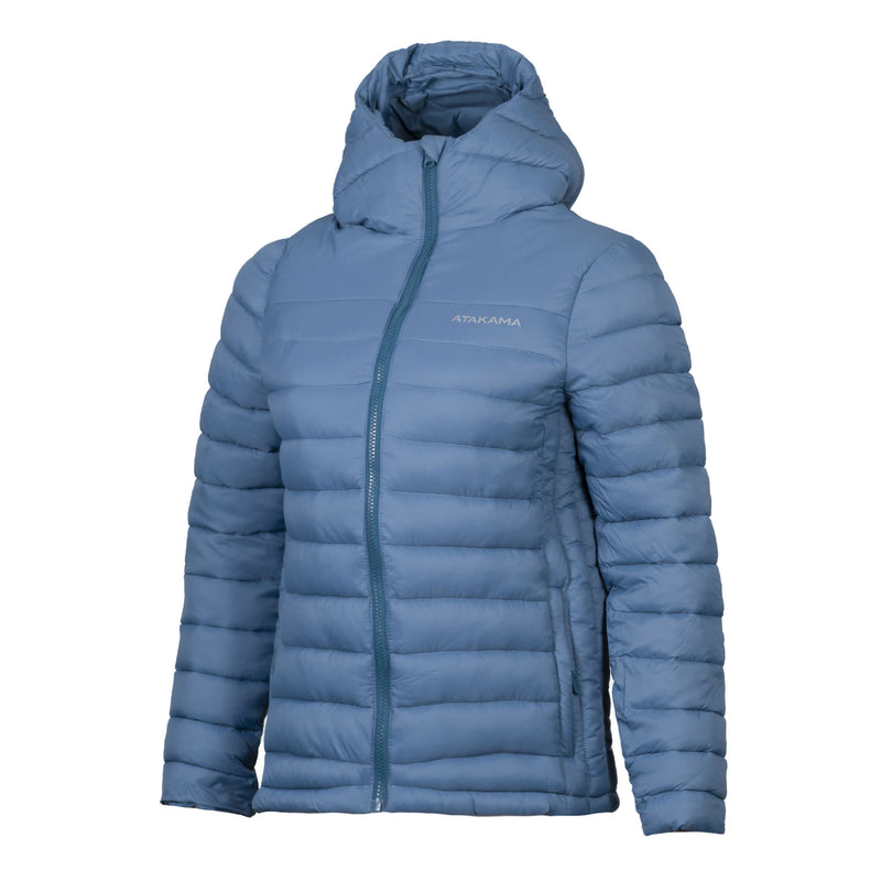 Chaqueta Parka Térmica Mujer Hoodie Indomita Azul Hortencia