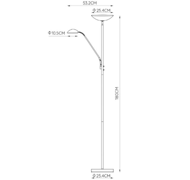 LAMPARA DE PIE ZENITH DORADO