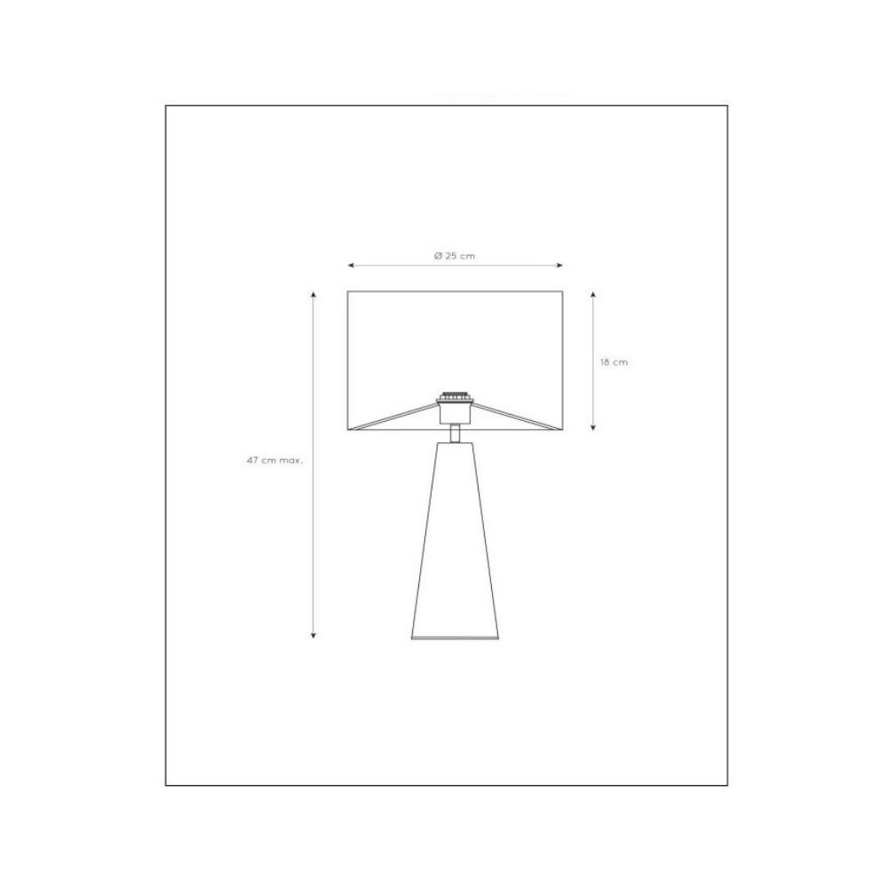 LAMPARA DE MESA VELVET NEGRO 1xE27