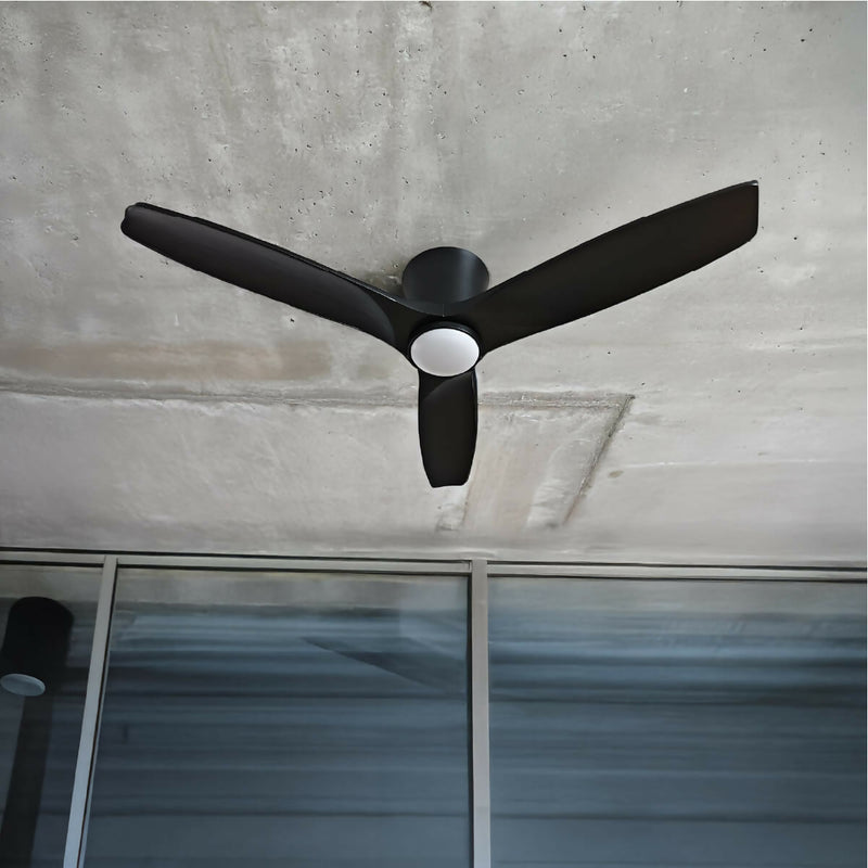 Ventilador de Techo Faro Negro con Luz Led 3 Colores 42” PRIMATERM