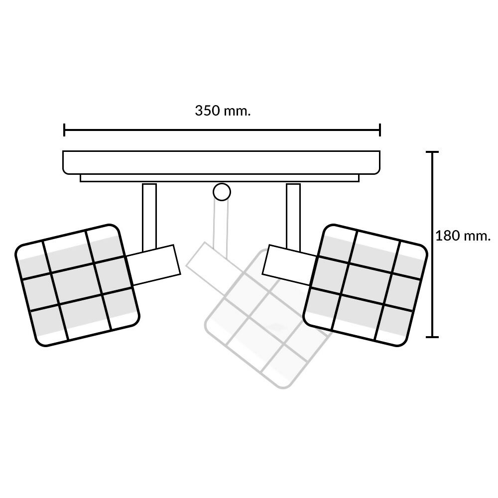 Plafón 3 Luces Cádiz Café