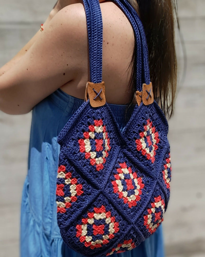 Cartera Tejida Ovalada Color Sandía