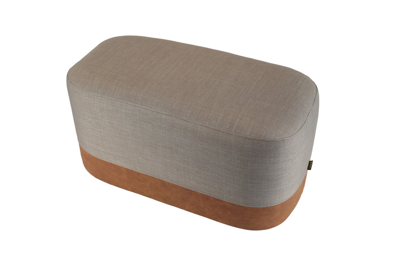 LOW POUF RECTANGULAR GRIS CLARO UBUNTU