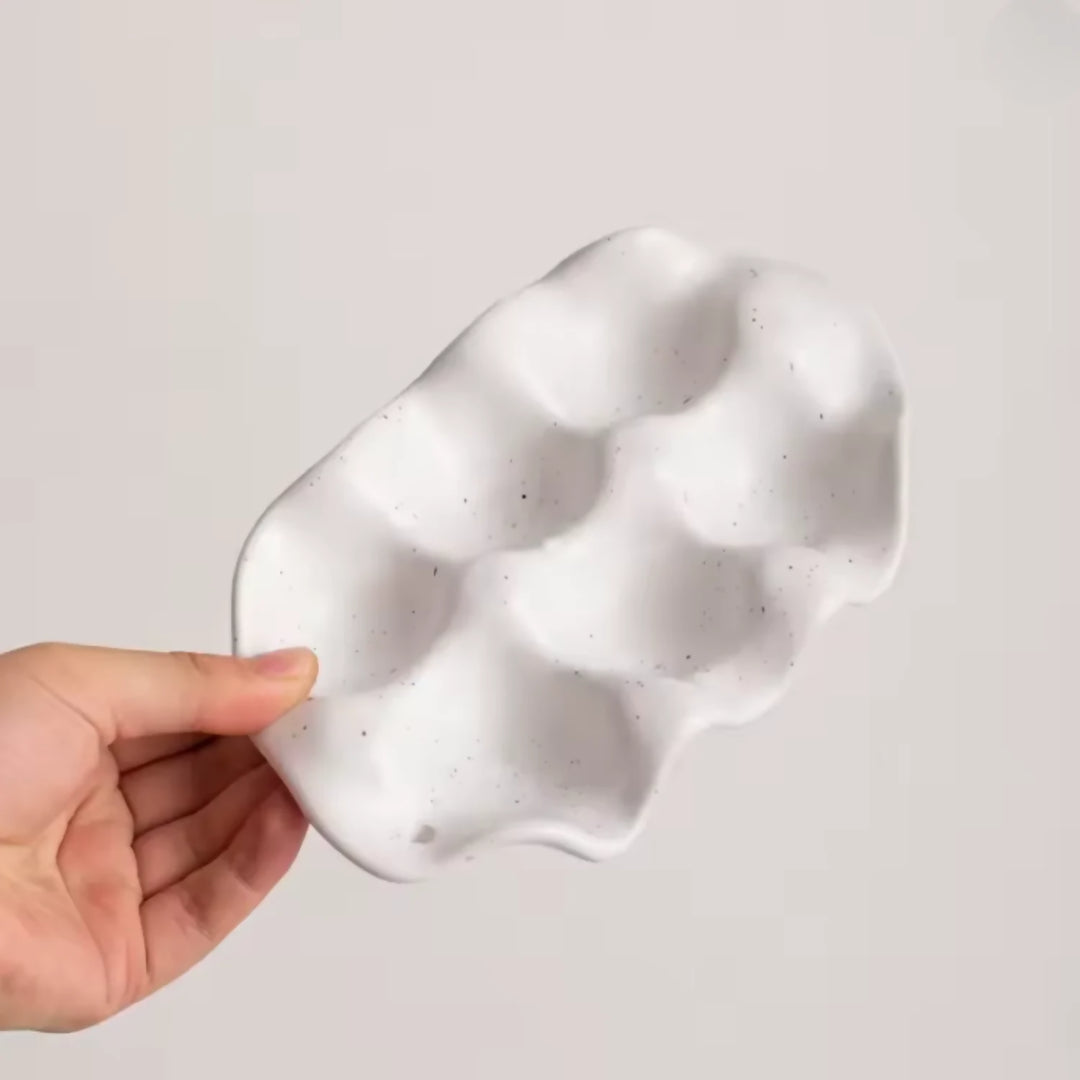 Huevera de Cerámica Minimalista 6 unidades