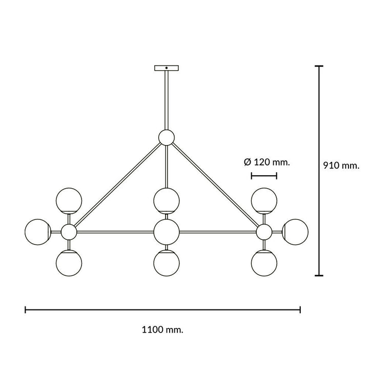 Lámpara Colgante Tagalo Negro