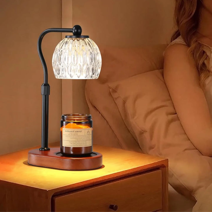 Lampara Calentadora de Velas Aromaticas Farol Negro