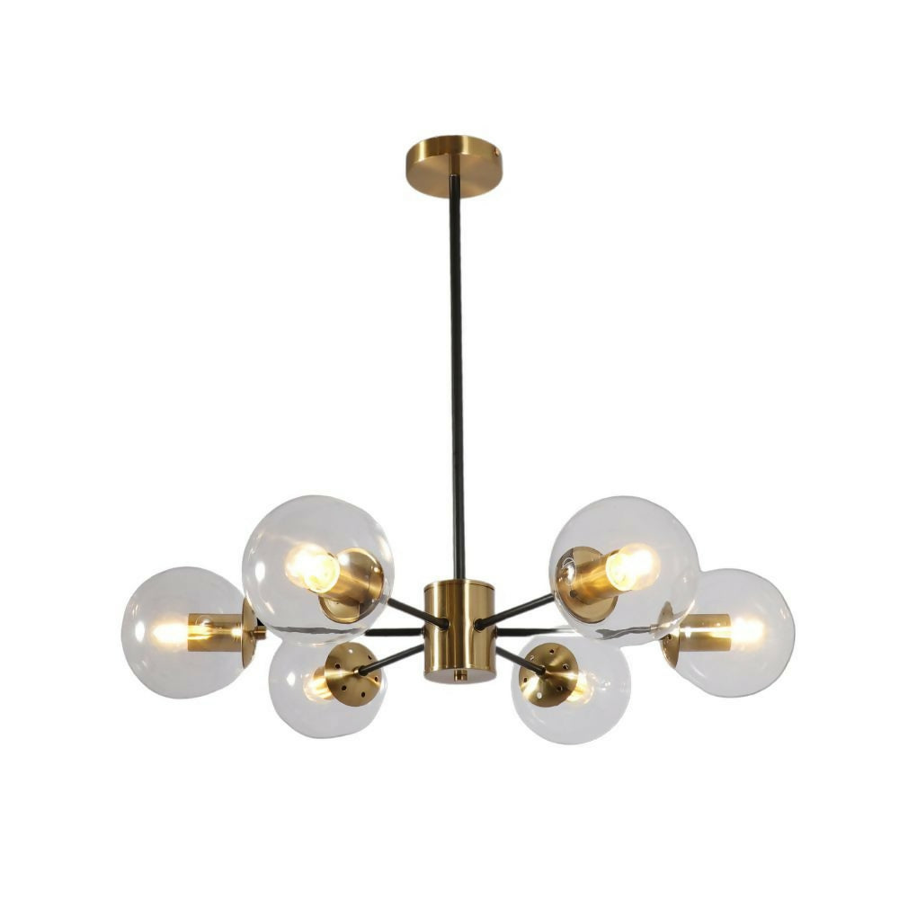 LAMPARA COLGANTE GRACE MIX BRONCE 6 LUCES