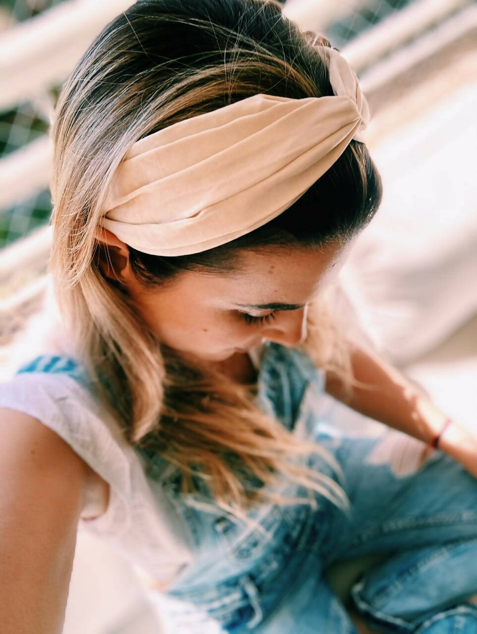 Cintillo Turbante Valentina Raso Nude