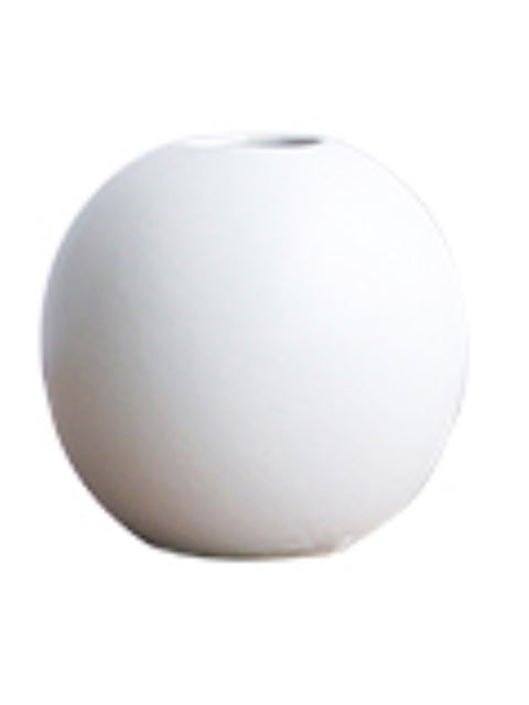 Jarrón redondo pequeño blanco esfera