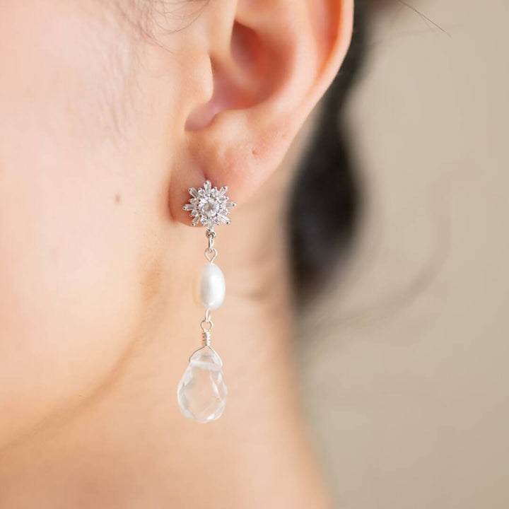 Aros Portia Perla Plata Musa Accesorios