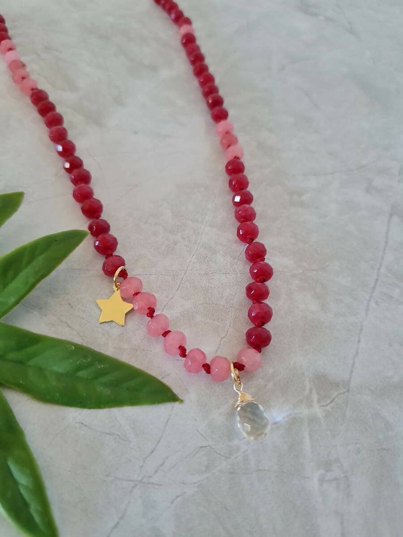 Collar Estrellas de Verano Rosa