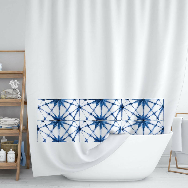 Cortina de Baño Shibori Azúl