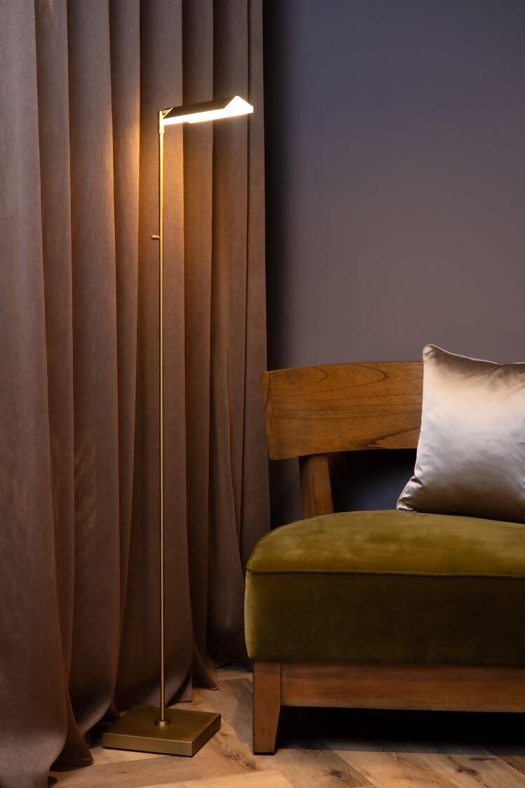 LAMPARA DE PIE AARON BRONCE LED