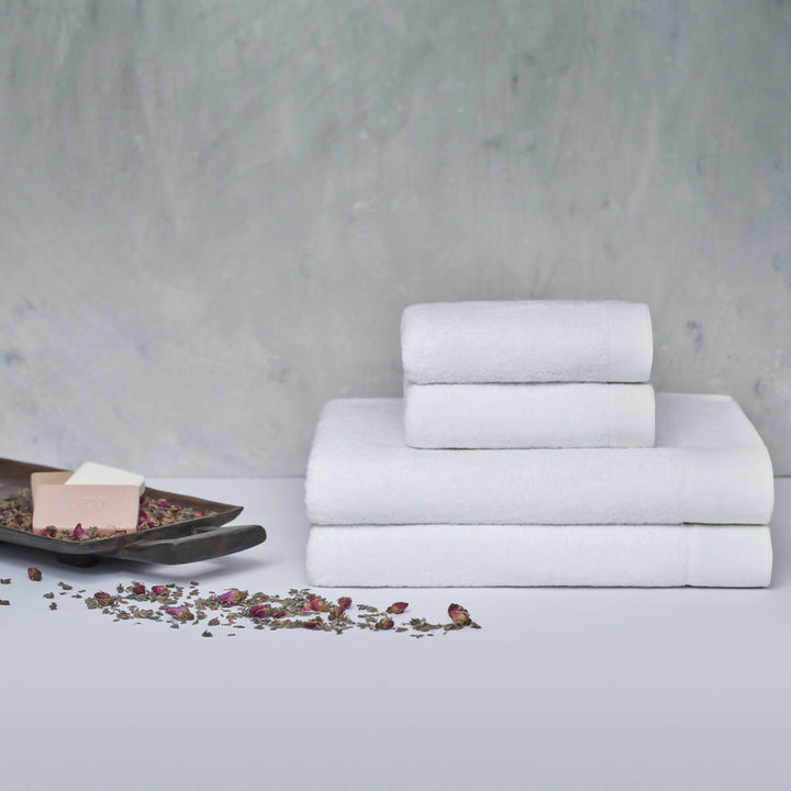 Set 2 toallas mano y 2 toallones baño Elegance, 100% algodón, 550 gr/m2