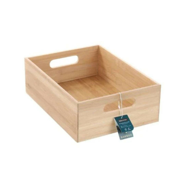 Caja Organizadora De Bambú Con Agarre Box Sweden