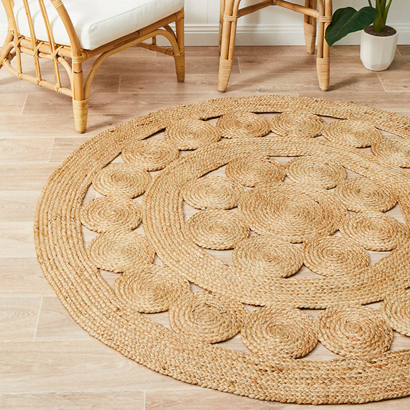 Alfombra Yute Boho Natural 120 cm