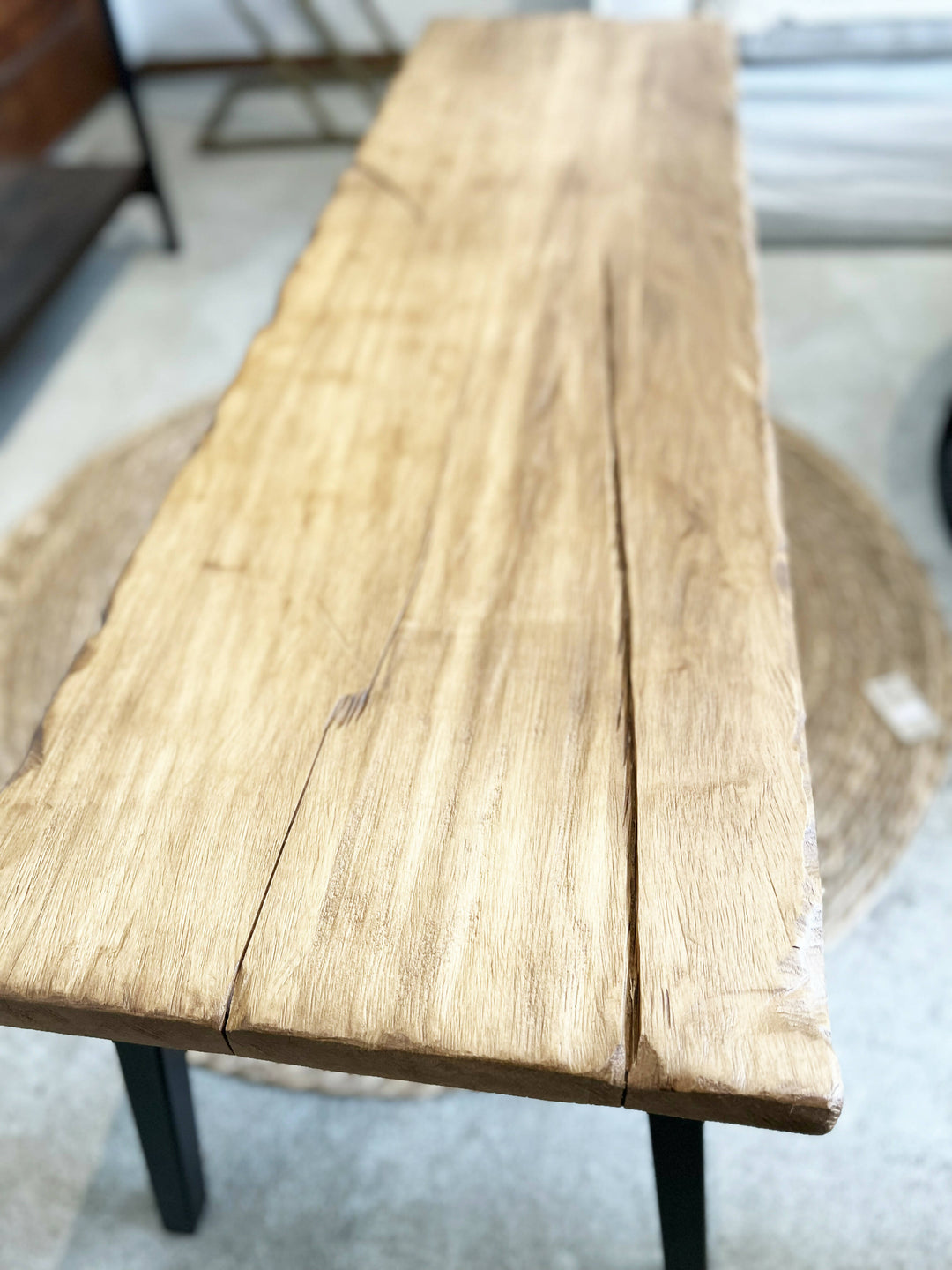 BANQUETA FIERRO MADERA NATURAL