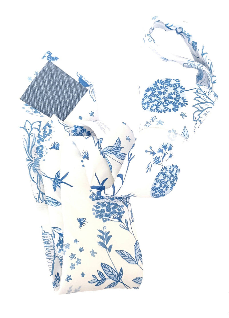 Corbata algodòn diseño Blueflower