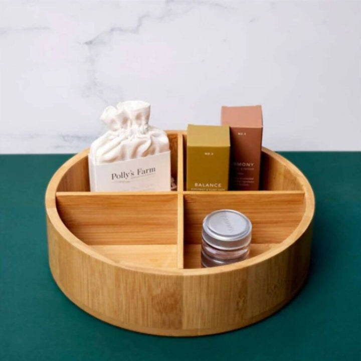 Organizador De Bambu Redondo Box Sweden