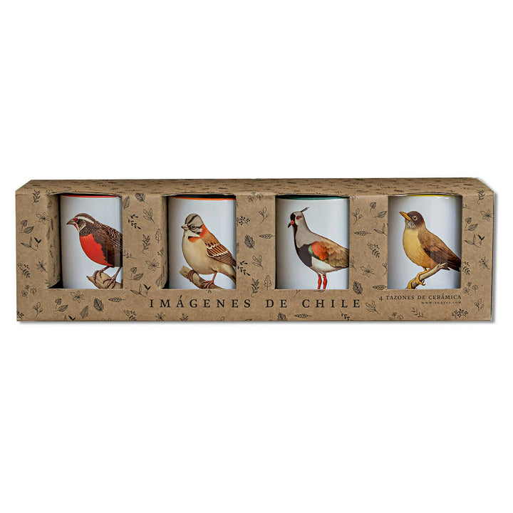 Set de 4 tazones pájaros de Chile n1