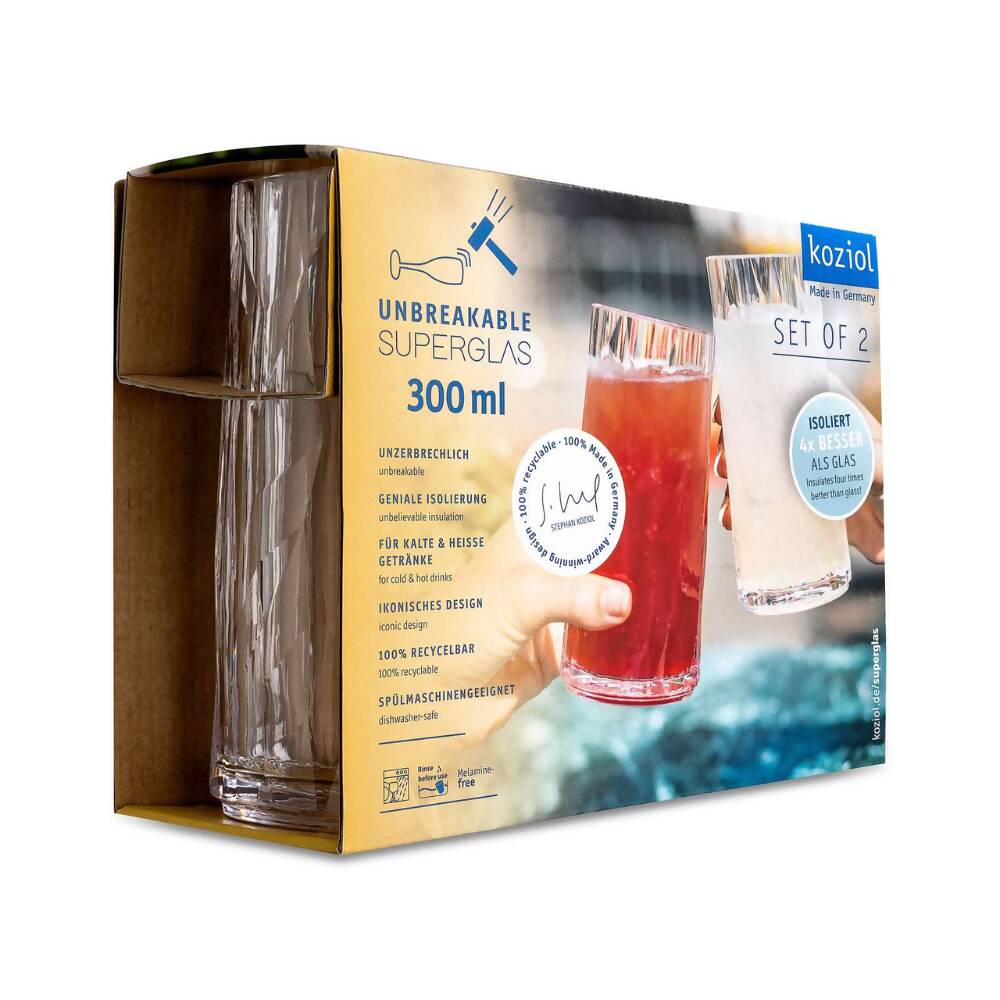 KOZIOL SET 2 VASOS SUPERGLASS N°8