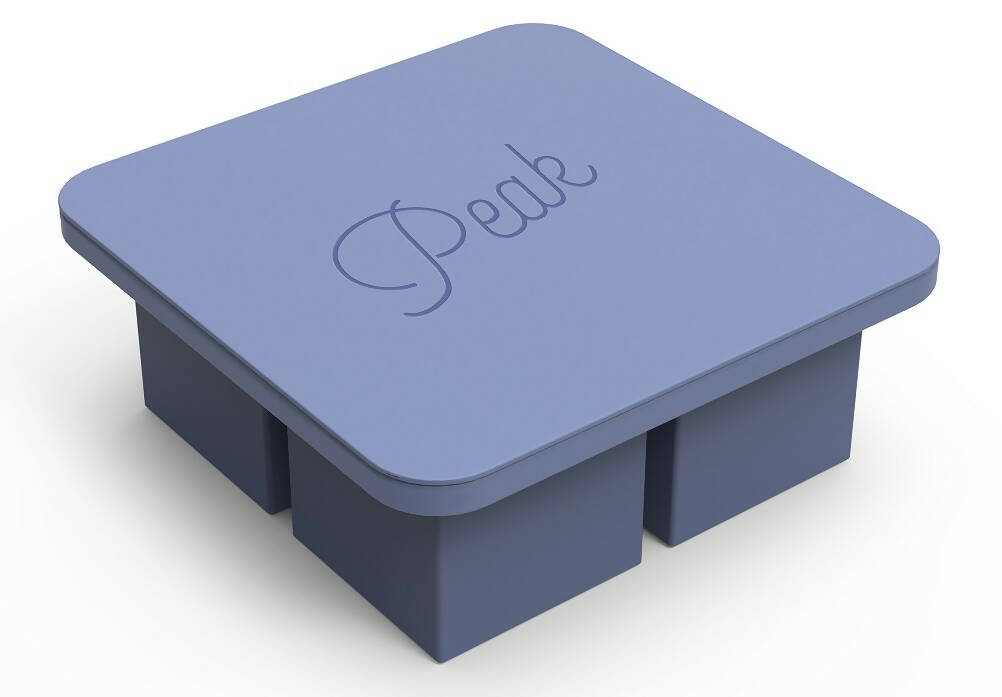 Cubetera W&P Peak Ice Works 4 Hielos Extra Grandes con Tapa