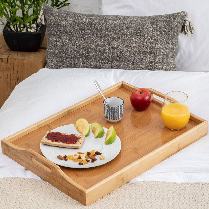 Bandeja Rectangular de Bambú 44x29cm