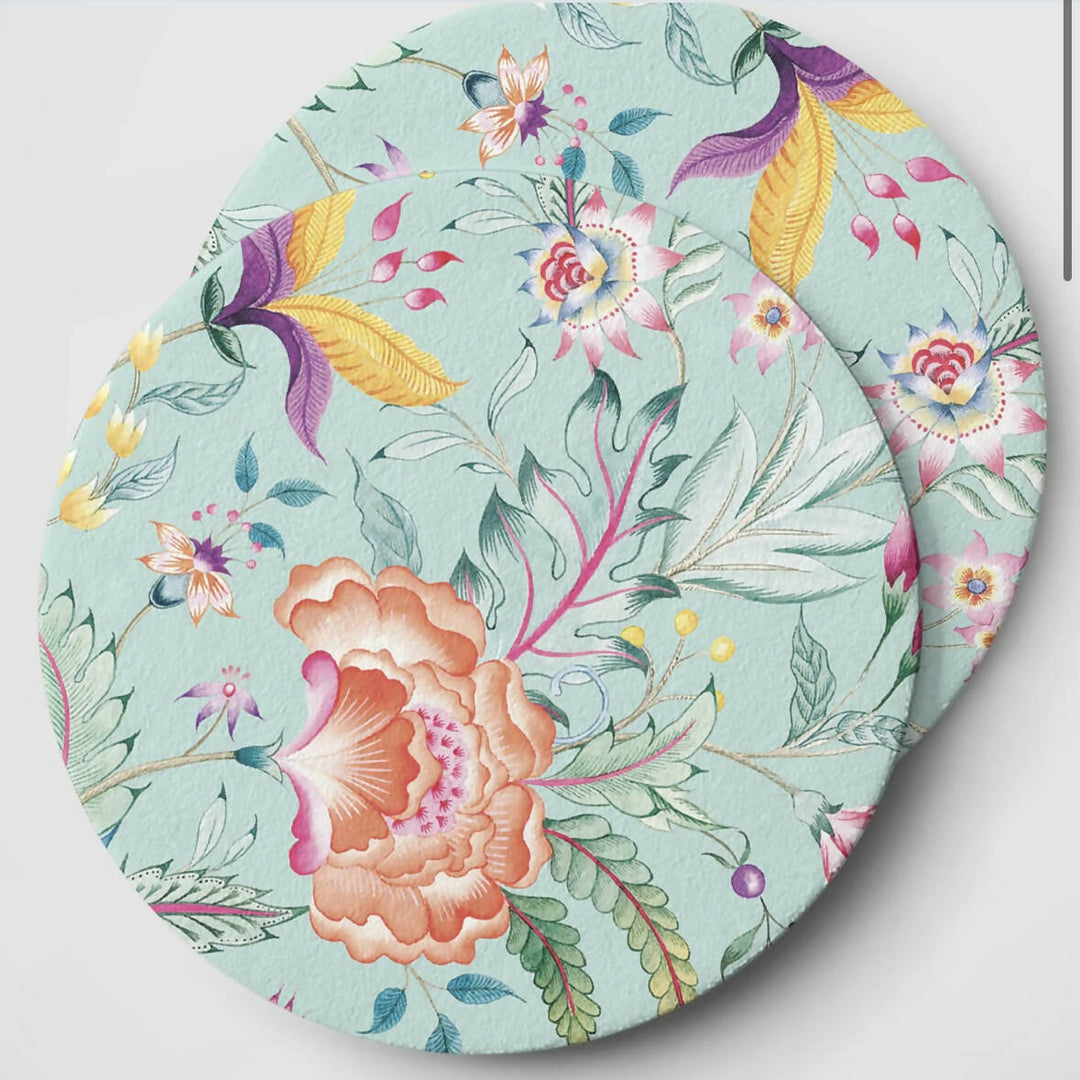Individual Redondo Chinz Turquesa (entrega 5 días hábiles)