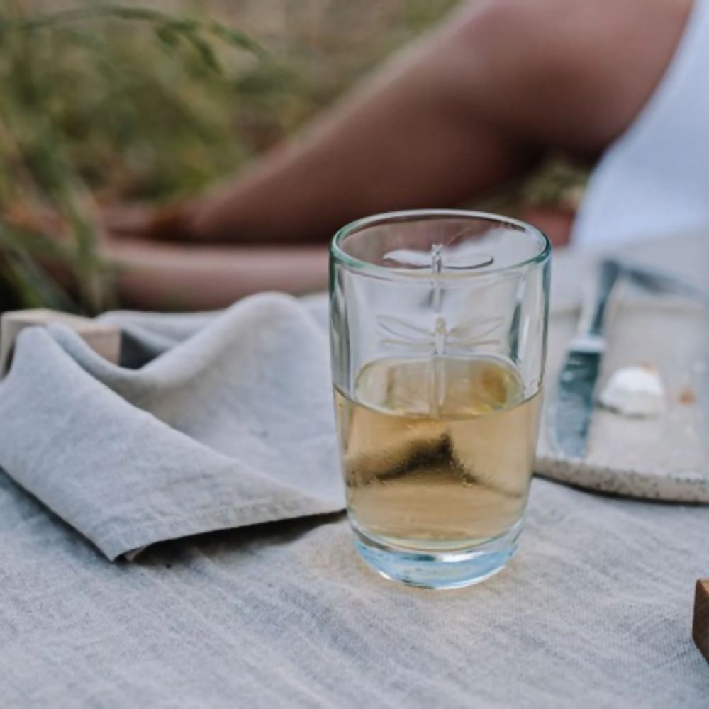 SET 6 VASOS ALTOS LIBELULA