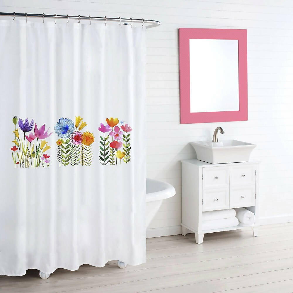 Cortina de Baño Jardín de Flores