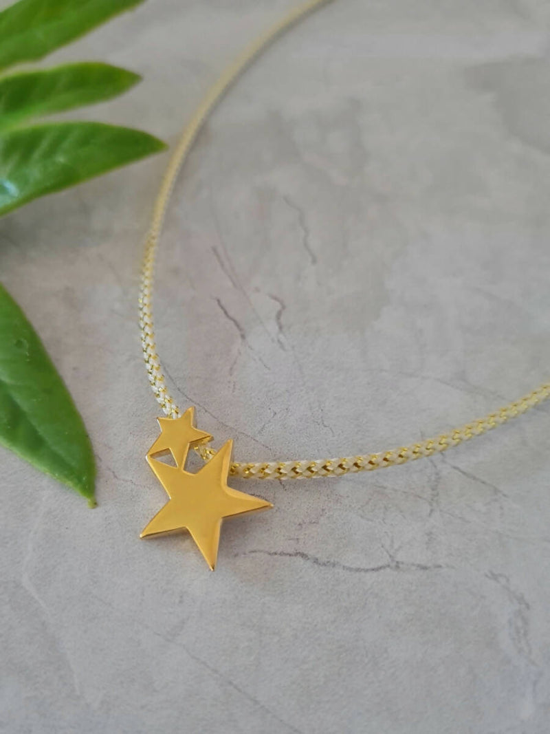 Collar Lluvia de Estrellas Blanco Loca Debilidad