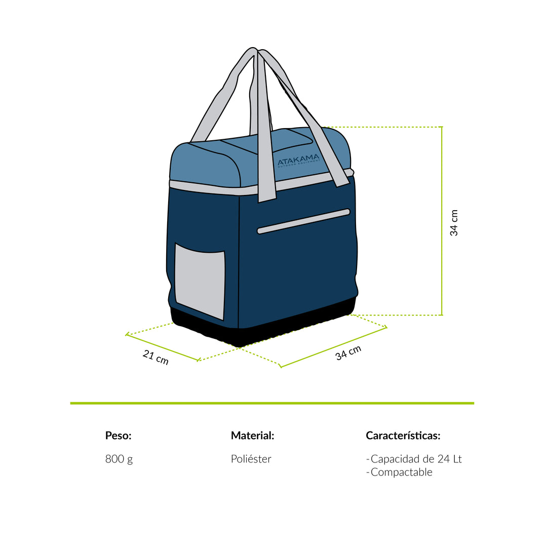 Cooler Plegable Glaciar Tapado 24lt