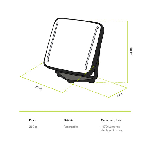Foco Outdoor USB Atakama Tololo 470 LM
