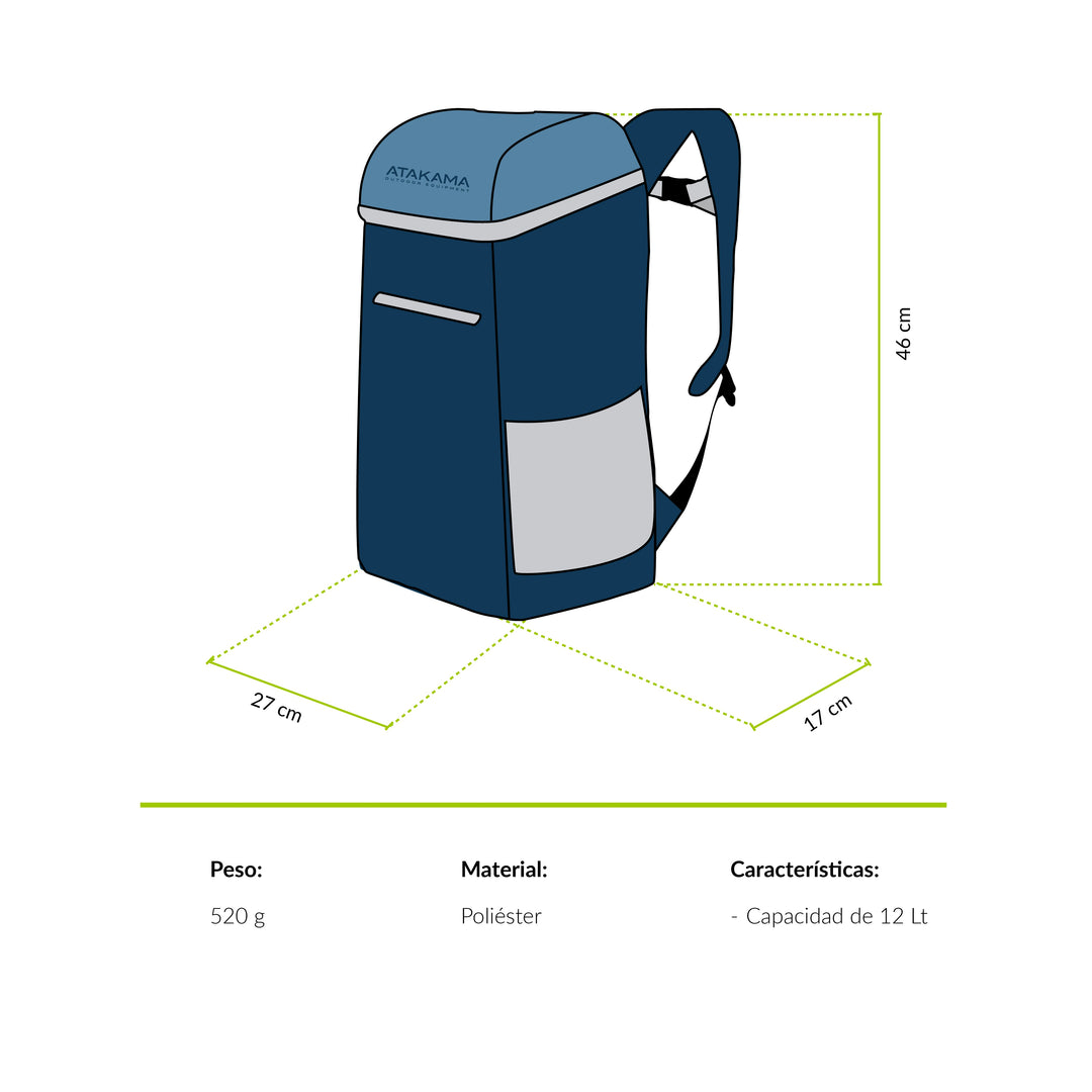 Mochila Cooler Glaciar Morado 12lt
