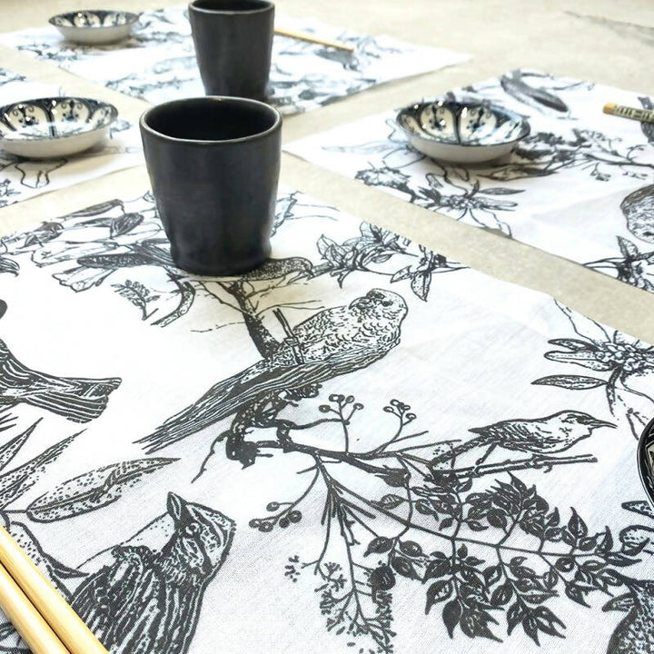 Set Individuales Velo Organza - Aves Chilenas